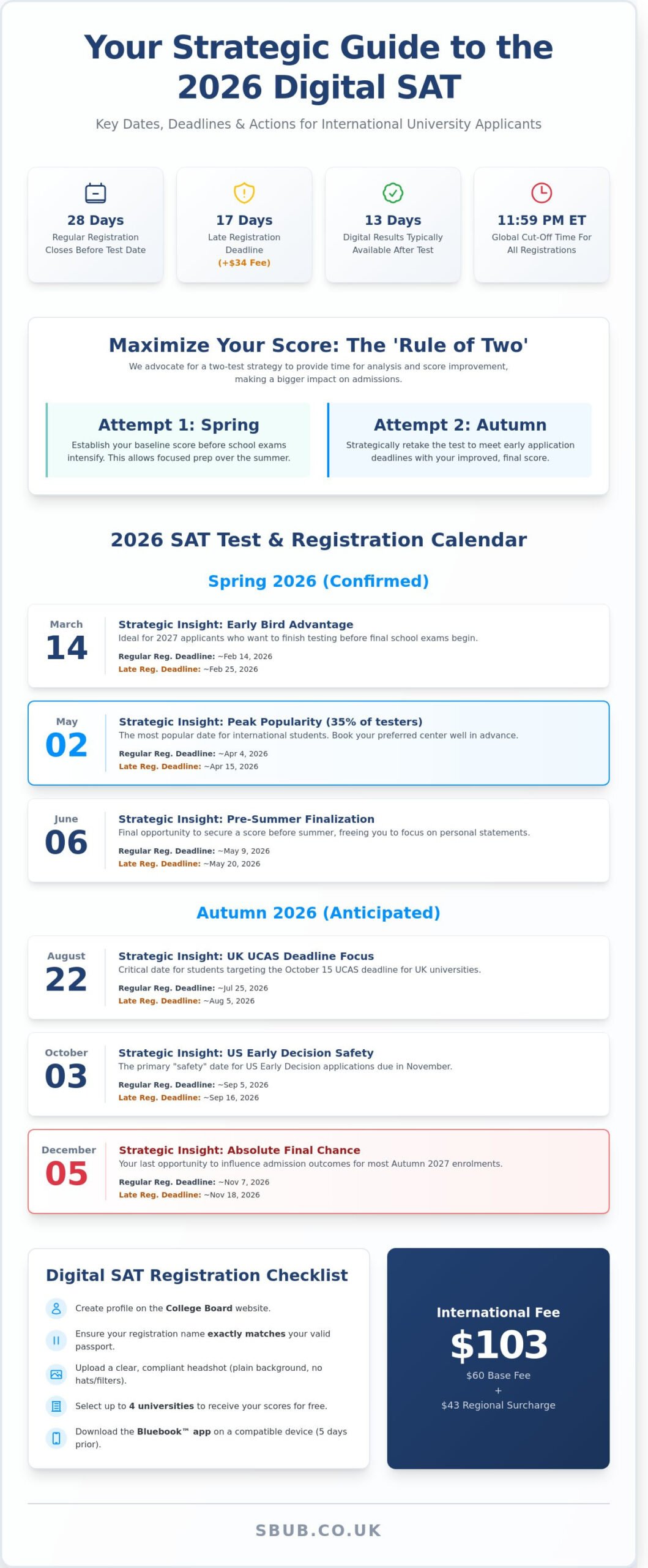 Sat Test Dates 2026: The Complete International Student Schedule
